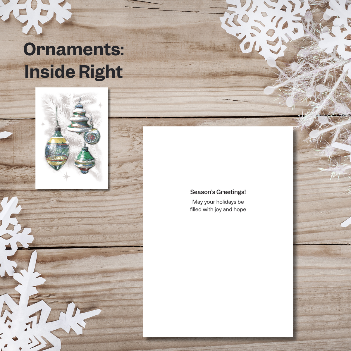 Ornaments & Lighthouse Christmas Card Variety Pack