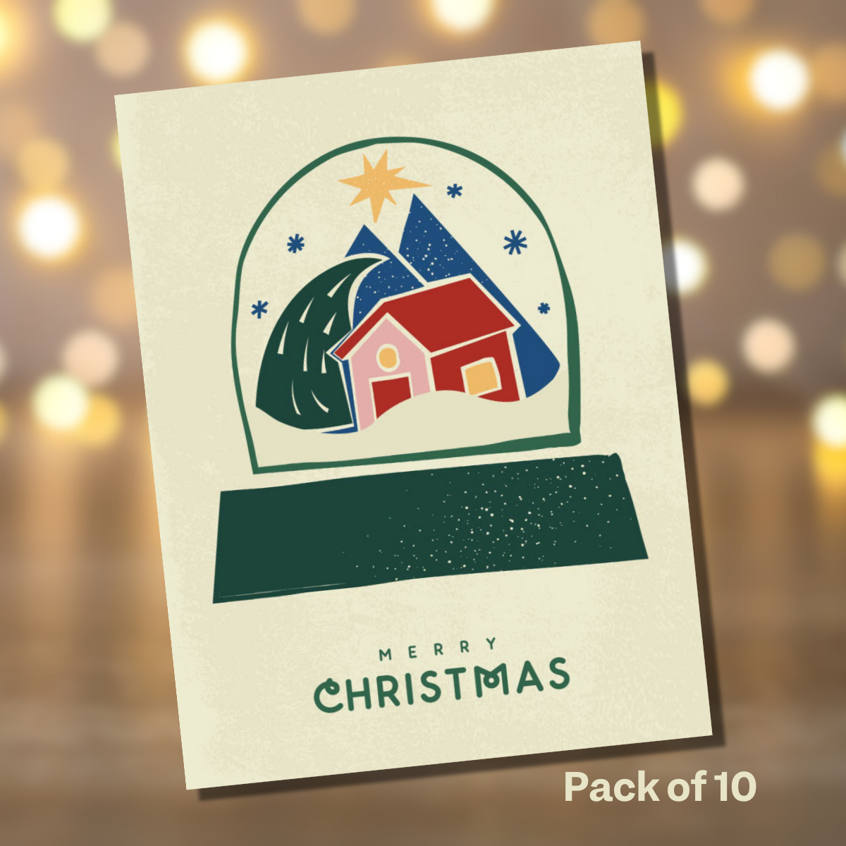 NEW Snow Globe Christmas Cards (Pack of 10)