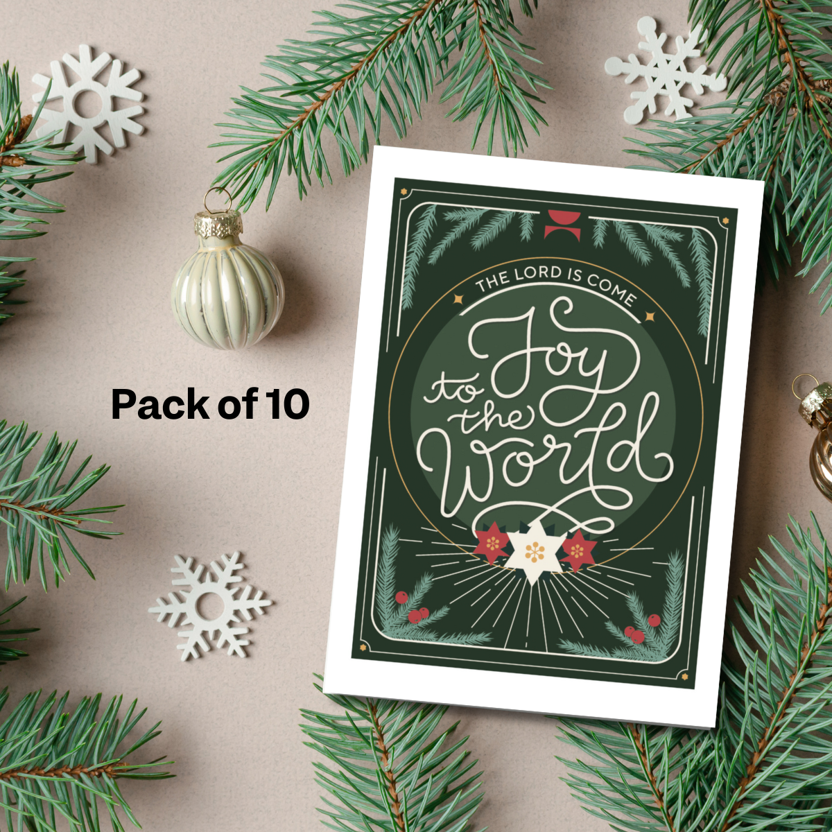 Joy to the World Christmas Cards (Pack of 10)