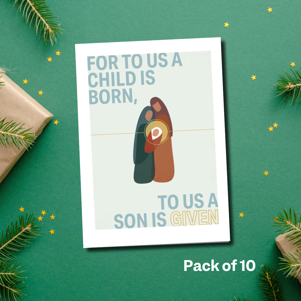 To Us A Child Is Born Christmas Cards (Pack of 10)